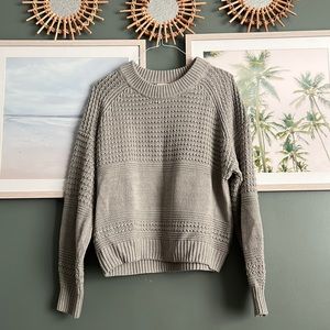 Gray Cable Sweater